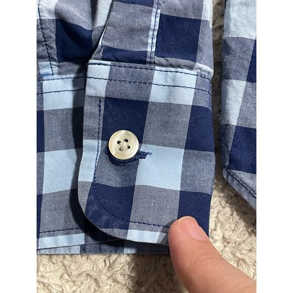 Bonobos Men's Size Medium Plaid Button Down Casual Long Sleeve Shirt Blue - Picture 4 of 11